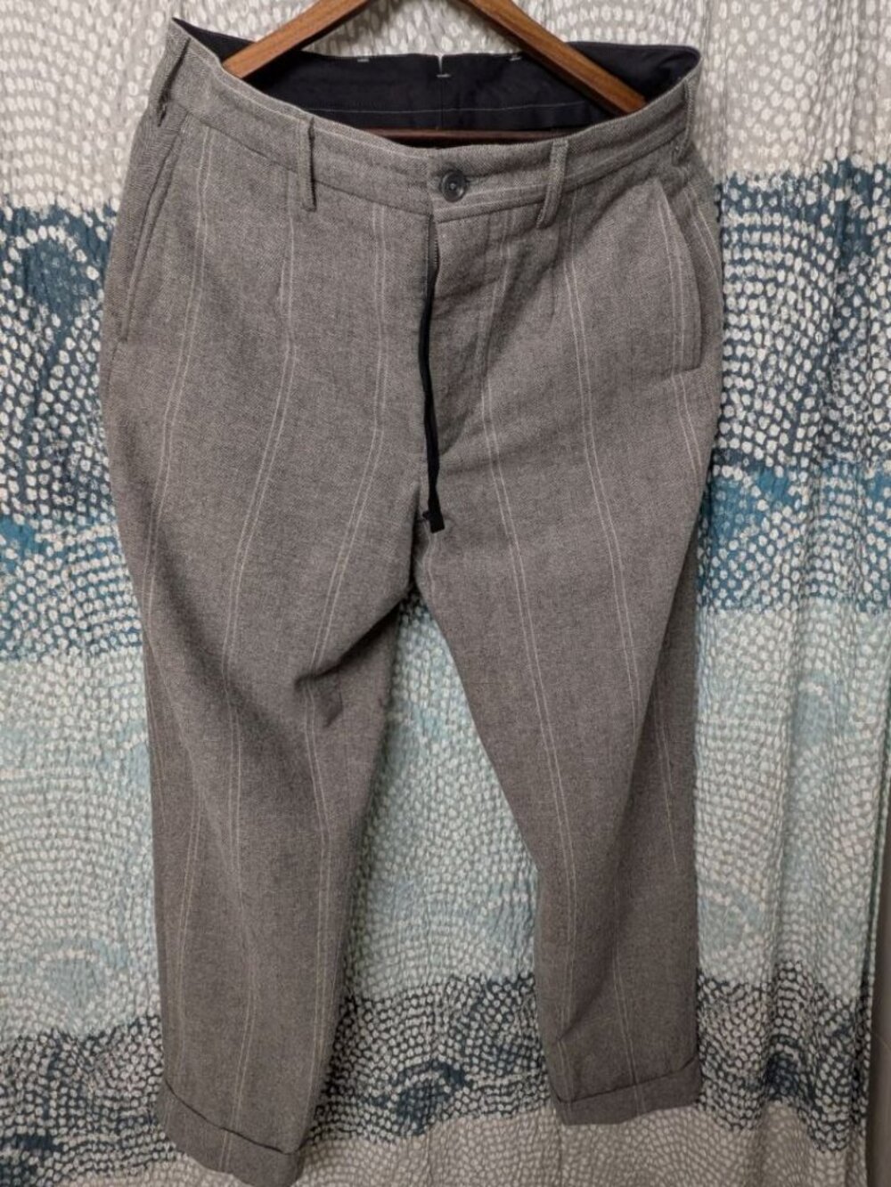 Engineered Garments Andover Pants Lt Grey Wool Striped HB, size M, NWOT